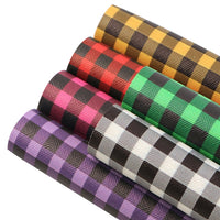 Tartan Pattern A5 Faux Leather Full Sheet Pack of 6
