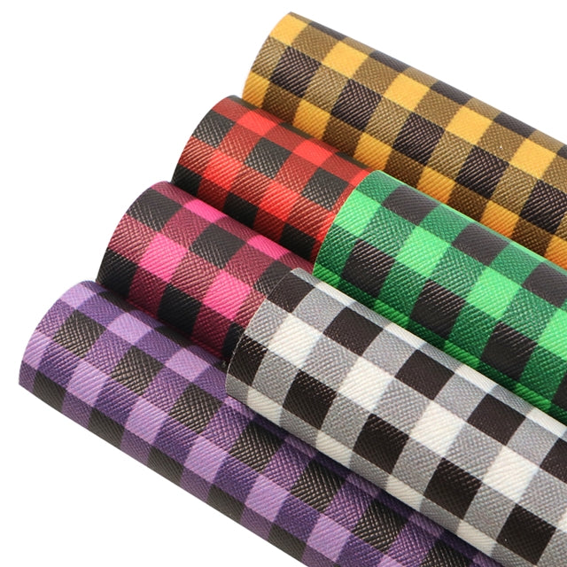 Tartan Pattern A5 Faux Leather Full Sheet Pack of 6