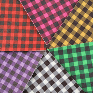 Tartan Pattern A5 Faux Leather Full Sheet Pack of 6