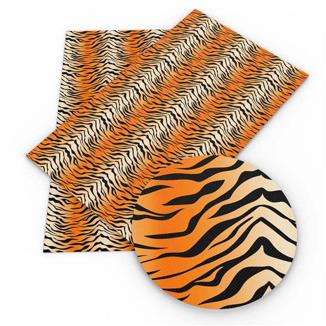 Tiger Print Faux Leather Sheet