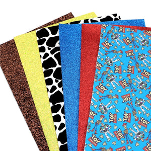 Toy Story Glitter Faux Leather Full Sheet Pack of 6