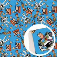 Toy Story On Blue Faux Leather Sheet