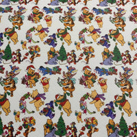 Pooh Bear Christmas Faux Leather Sheet