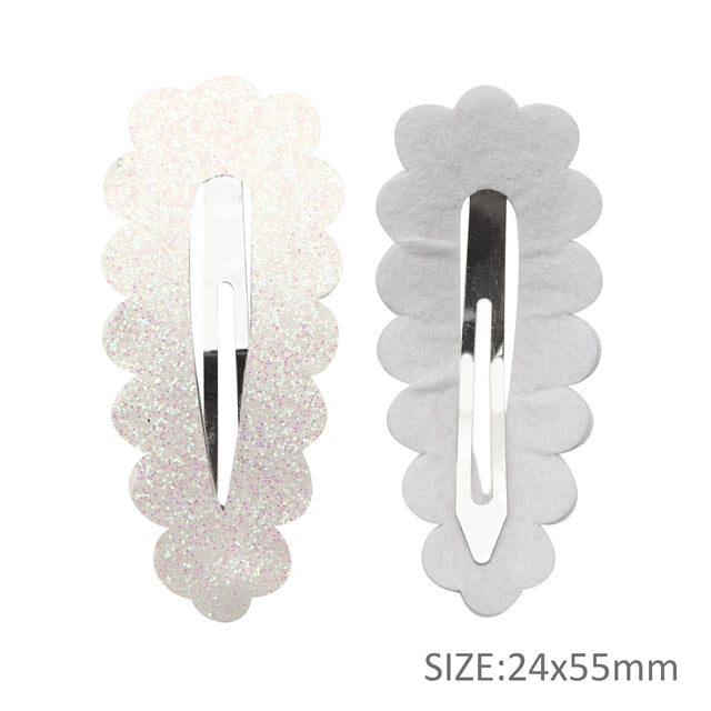 Fine Glitter Covered Snap Clips