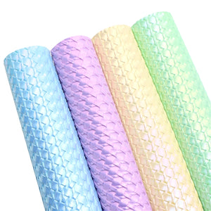 Woven Pastel Faux Leather Full Sheet Pack of 4