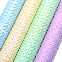 Woven Pastel Faux Leather Full Sheet Pack of 4
