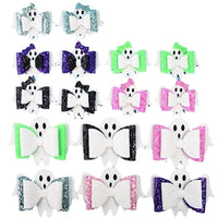 Halloween Ghost Ready Made Bows (Pair)
