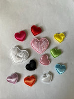 Clearance #55- Satin and Lace Hearts x150
