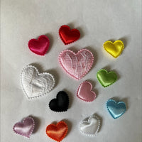 Clearance #55- Satin and Lace Hearts x150