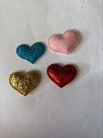 Clearance #68- Fine Glitter Hearts x16
