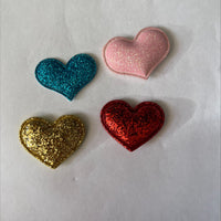 Clearance #68- Fine Glitter Hearts x16