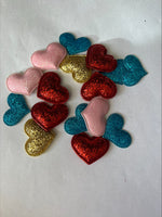 Clearance #68- Fine Glitter Hearts x16
