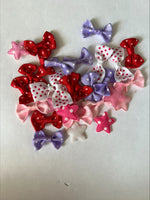 Clearance #96- Mini Bows and Felt Stars x 31
