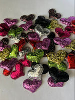 Clearance #48- Chunky Glitter Hearts x50
