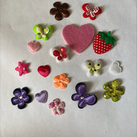 Clearance #59- Random Assortment of Sequin and Satin Shapes x84