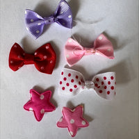 Clearance #96- Mini Bows and Felt Stars x 31