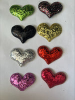 Clearance #48- Chunky Glitter Hearts x50
