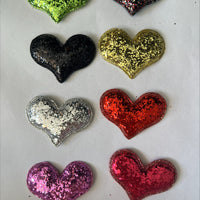 Clearance #48- Chunky Glitter Hearts x50