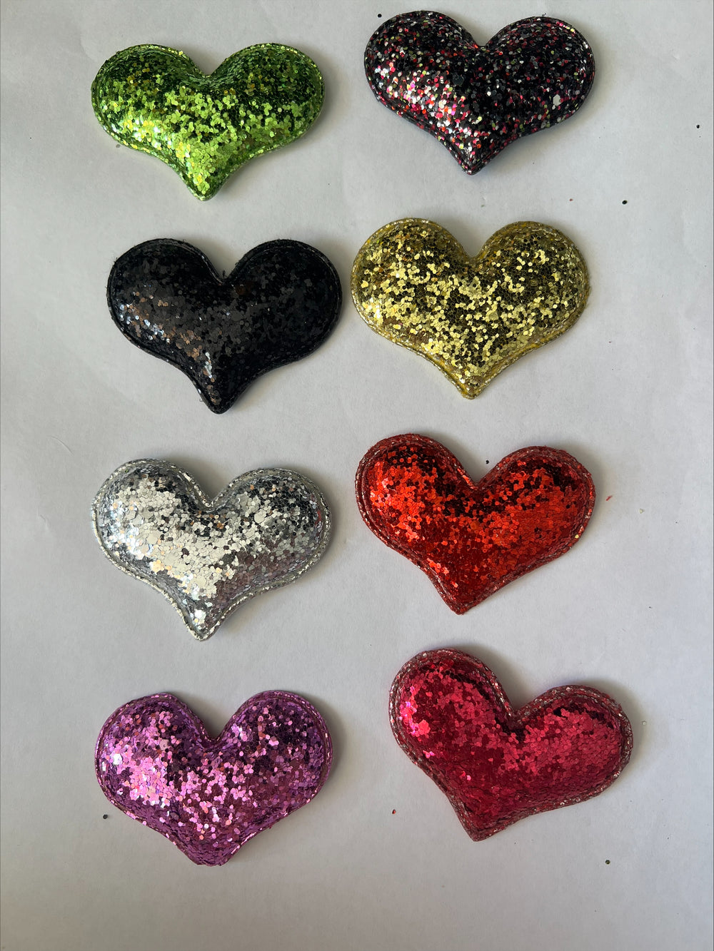 Clearance #48- Chunky Glitter Hearts x50