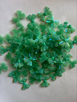 Clearance #47- Iridescent Green Bow Resins x99
