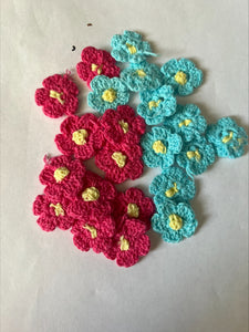 Clearance #63- Knitted Flowers x22