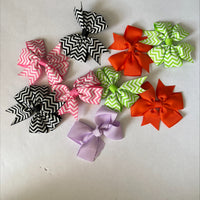 Clearance #38- Ribbon Pinwheel Bows x10