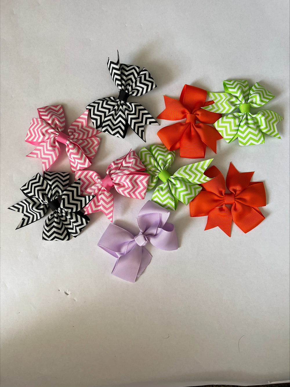 Clearance #38- Ribbon Pinwheel Bows x10