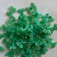 Clearance #47- Iridescent Green Bow Resins x99