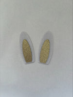 Clearance #84- Glitter Felt Gold Bunny Ears x 25
