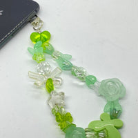 Phone Chain Green Crystal #3