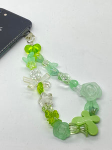 Phone Chain Green Crystal #3