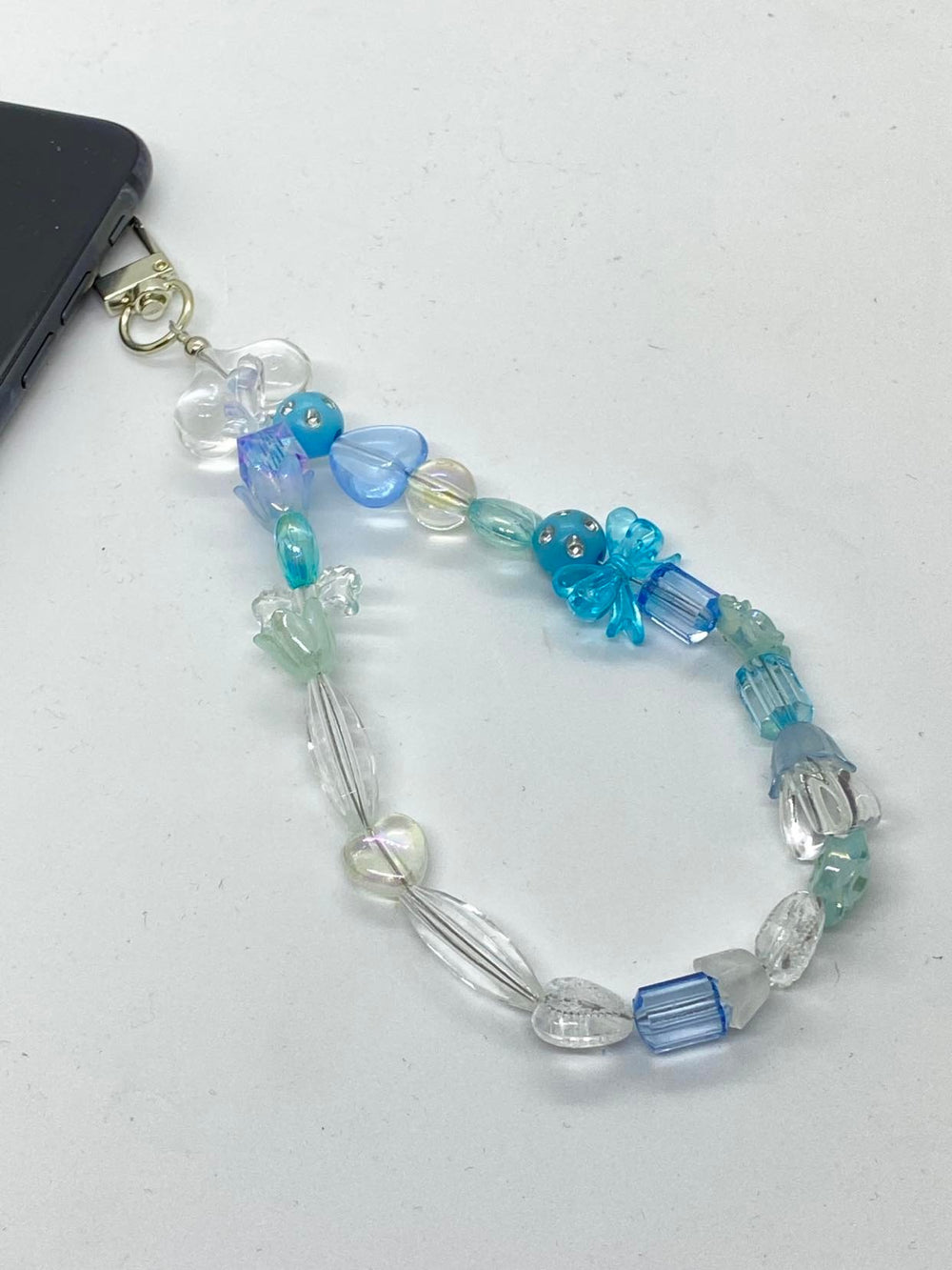 Phone Chain Blue Crystal #4
