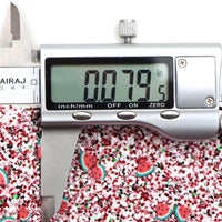 Chunky Glitter with Watermelon Clay Embellishment Faux Leather Sheet
