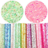 Fractured Glitter Mixed Faux Leather Full Sheet Pack of 9
