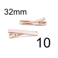 32mm Alligator Clip Rose Gold with Teeth Packs
