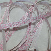 Swirl Glitter Pink 3/8" Ribbon - 5 Yards