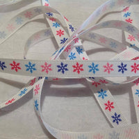 Snowflake Pastel 3/8" Ribbon - 5 Yards
