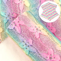 Pastel Glitter Lace Faux Leather Sheet