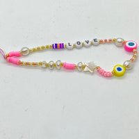 Phone Chain Beads & Pink #17