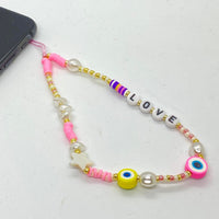 Phone Chain Beads & Pink #17