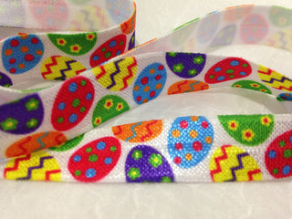 Easter Eggs on White 5/8