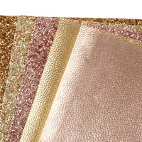 Gold Combo Mixed Faux Leather Full Sheet Pack of 5