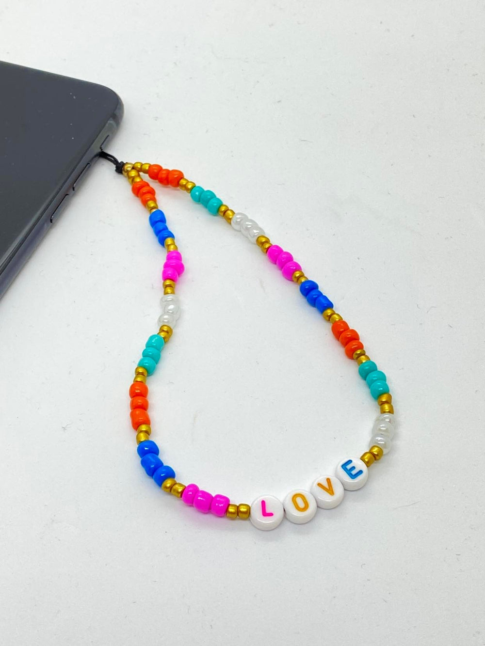 Phone Chain Beaded Love #19