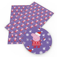 Christmas Peppa Faux Leather Sheet
