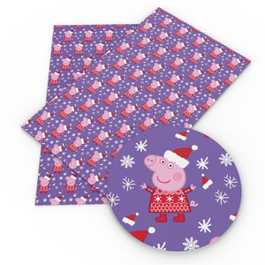 Christmas Peppa Faux Leather Sheet