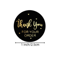 Thank you for your Order Black Stickers (500) #14