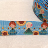 Sisters with Sunflowers 7/8" Ribbon