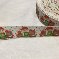 Christmas Elf & Presents 7/8" Ribbon