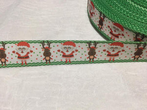 Christmas Santa & Reindeer 7/8" Ribbon