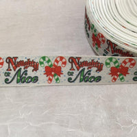 Christmas Naughty & Nice 7/8" Ribbon